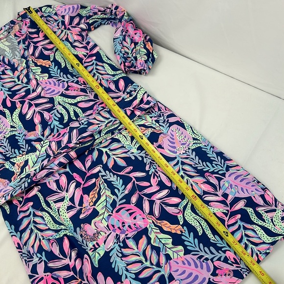 Lilly Pulitzer Kierna Knee Length Dress Oyster Bay Navy You’ve Been Spotted in S - Picture 11 of 11